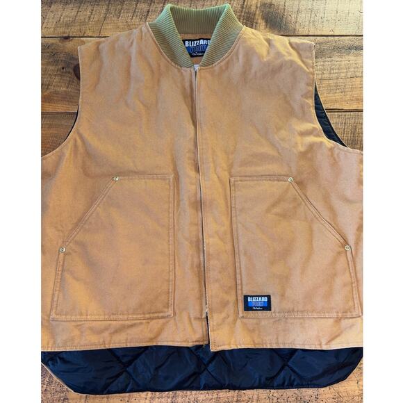 Walls Blizzard Pruf Other - Walls Blizzard Pruf Mens Canvas Work Chore Hunting Vest Tan‎ Full Zip Size 2XL